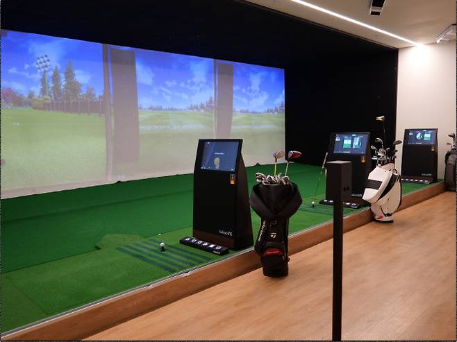 플렉스 사무실 내 골프연습장. (사진=플렉스)