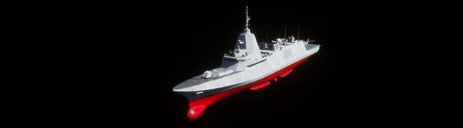 HD현대중공업이 ‘MADEX 2025’에 전시하는 6500톤급 수출형 호위함(모델명 HDF-6000) 조감도.(사진=HD현대중공업)