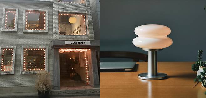 일광전구 라이트하우스. / 사진 황부영. 일광전구의 대표 제품인 스노우맨 조명. / 사진 일광전구