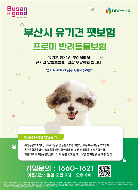 부산시 유기동물 펫보험 지원사업 홍보물.부산시청