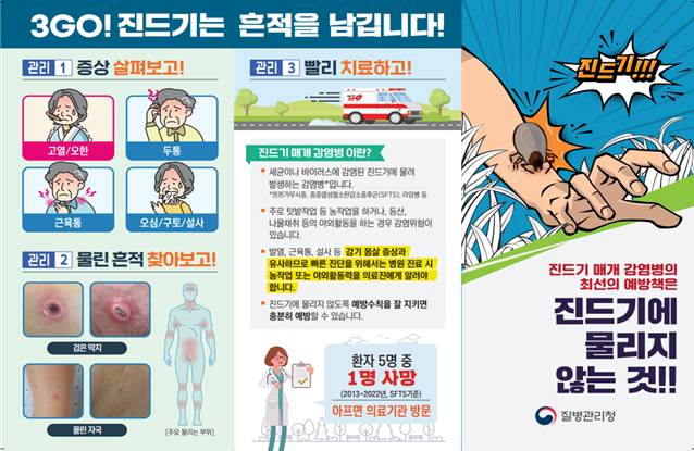 중증열성혈소판감소증후군 주의 리플릿./사진=경남도