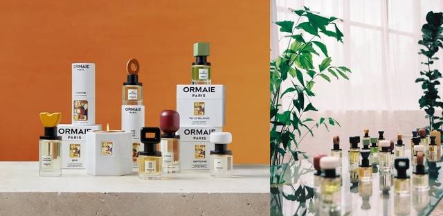 매장에 진열된 오르메(ORMAIE) 향수 제품들