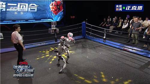 25일 중국 항저우에서 열린 휴머노이드 격투대회 [CCTV 캡처. 재판매 및 DB 금지]