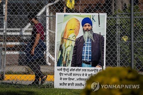 2023넌 6월 암살된 시크교도 지도자 하지프 싱 니자르  [EPA 연합뉴스 자료사진. 재배포 및 DB 금지]