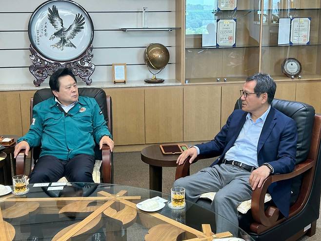 한국남동발전 방문한 김홍규 강릉시장 [강릉시 제공. 재판매 및 DB 금지]