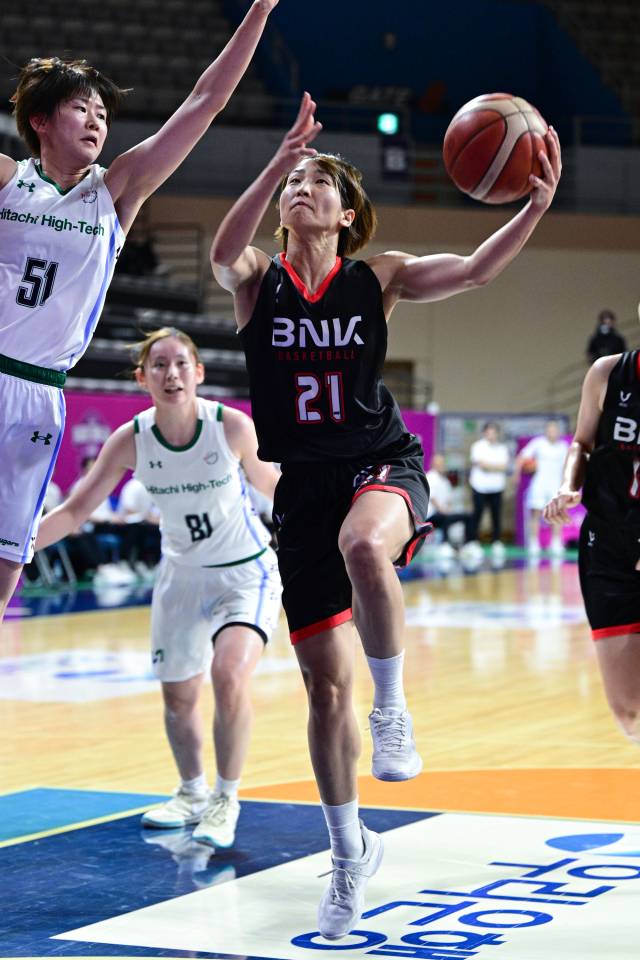 새 시즌 WKBL 드래프트에 지원하는 부산 BNK 이이지마 사키. WKBL 제공