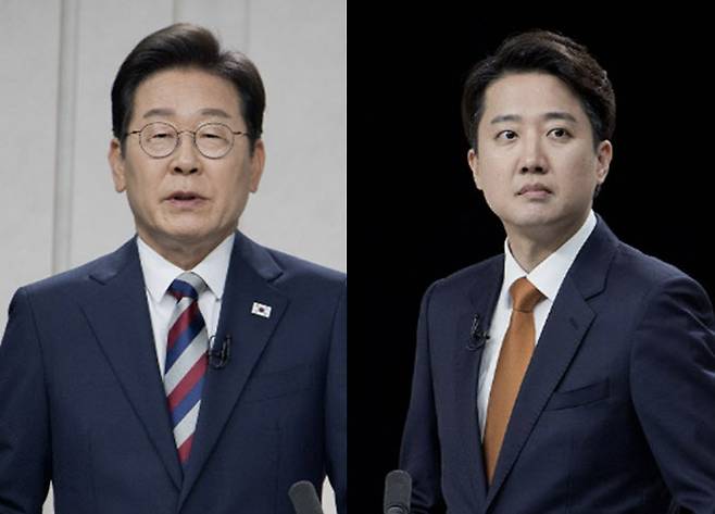 (왼쪽부터) 이재명 더불어민주당 대선 후보. 이준석 개혁신당 대선 후보. (사진=연합뉴스)