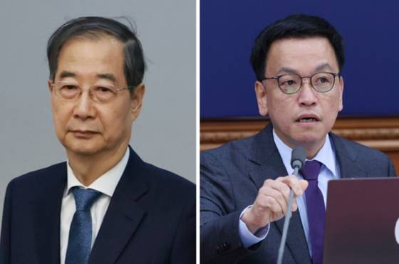 한덕수 전 국무총리와 최상목 전 경제부총리. 〈사진=연합뉴스·대통령실통신사진기자단〉