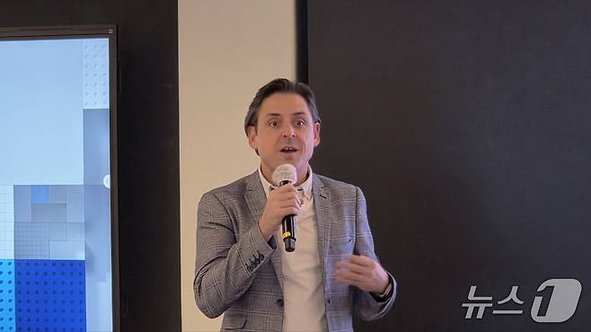 샘 워너(Sam Werner) IBM 글로벌 스토리지 부문 부사장이 발언하고 있다. 2025.5.27/뉴스1 ⓒ News1 김민석 기자