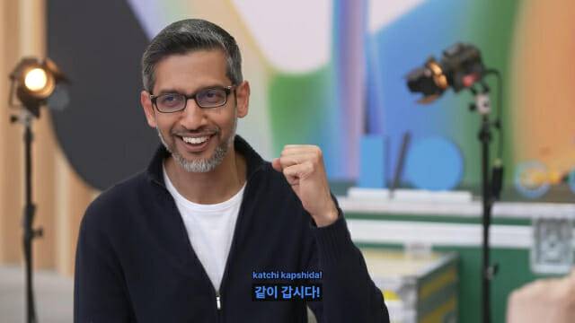 순다 피차이 구글 CEO, 유튜브 크리에이터 조코딩과 인터뷰 진행