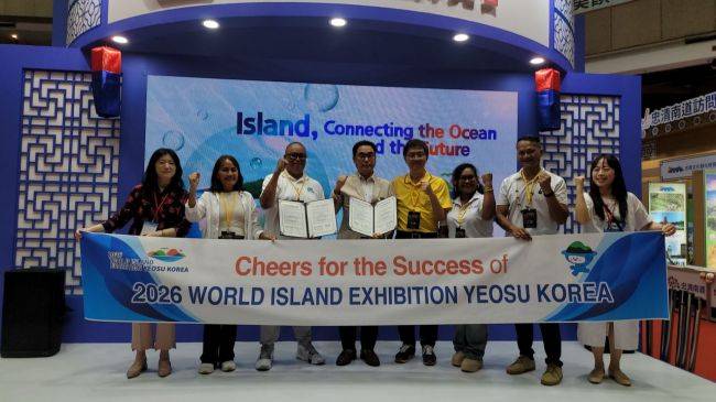 '팔라우 관광청'과 참가협약 체결식. 여수시 제공