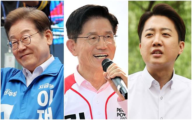 이재명 더불어민주당 후보, 김문수 국민의힘 후보, 이준석 개혁신당 후보./남강호 기자·김지호 기자·연합뉴스