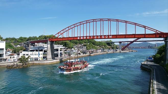 시모카마가리를 지나는 통신사선[부산문화재단 제공]
