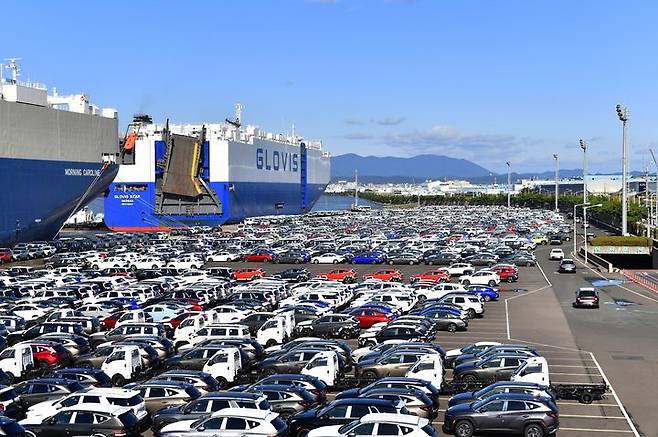 [울산=뉴시스] 현대자동차 울산공장 수출선적부두 전경. (사진=현대자동차 제공) photo@newsis.com *재판매 및 DB 금지