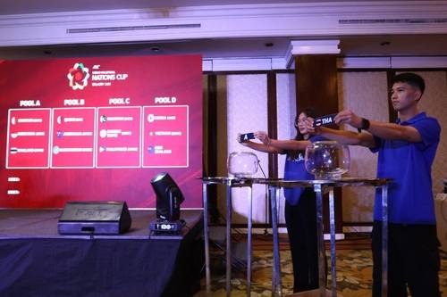 AVC 네이션스컵 조 추첨 장면 [AVC 홈페이지 캡처. 재판매 및 DB 금지]