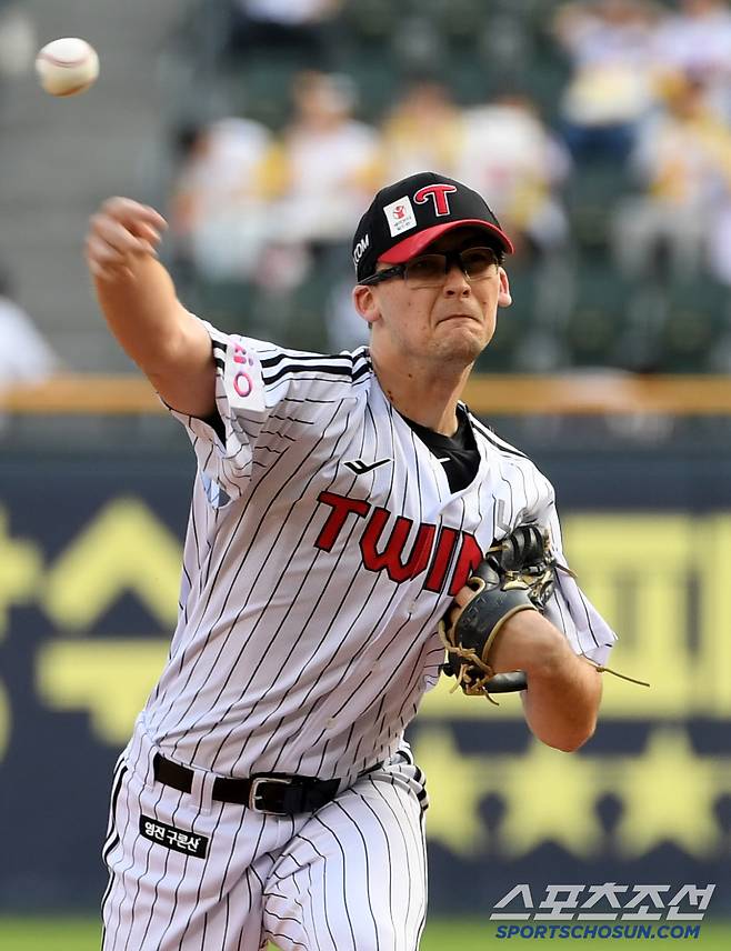 28일 잠실구장에서 열린 LG 트윈스와 한화 이글스의 경기. LG 코엔 윈이 역투하고 있다. 잠실=박재만 기자 pjm@sportschosun.com/2025.05.28/