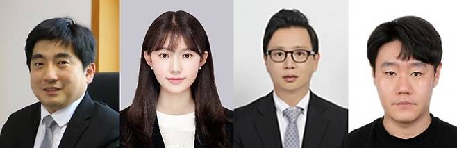(왼쪽부터)감종훈 포스텍 교수, 제1저자 이은미 씨, 정영훈 경북대 건설방재공학과 교수, 공동저자 유영욱 씨