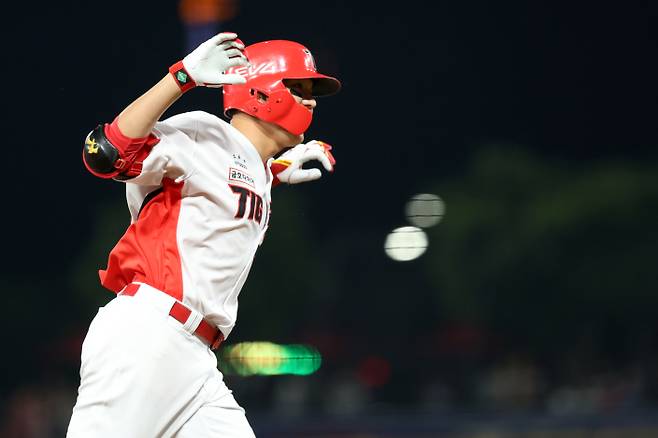 이틀 연속 홈런으로 개인 한 시즌 최다 홈런 기록을 갈아치운 오선우. KIA 제공