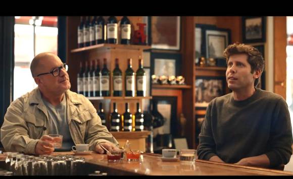 조너선 아이브 전 애플 부사장(왼쪽)과 샘 올트먼 오픈AI CEO. [사진=오픈AI]