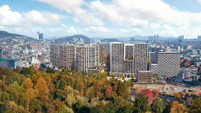 음달 오피스텔 775실·하반기 아파트 420가구를 선보일 더파크사이드서울 조감도. [매경DB]