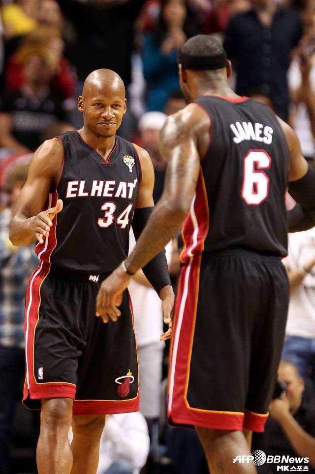 레이 앨런은 르브론 제임스와 함께 통산 2번째 우승을 함께했다. 사진=AFPBBNews=News1