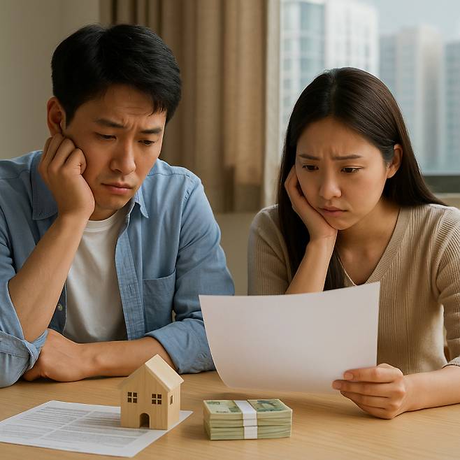 결혼은 했지만 법적으로는 남남처럼 남아 각자 대출을 받고 자산을 분리하는 '제도적 분가'가 현실적인 신혼부부의 전략이 되고 있다. /그래픽=Chat GPT