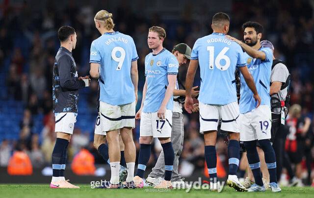 FA컵 결승전에서 패한 맨시티 선수단. 시즌 3위를 기록했다./게티이미지코리아