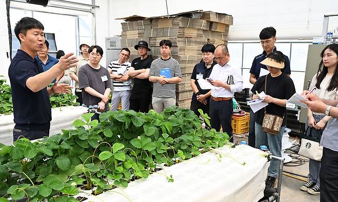 스마트팜 청년 농업인 교육 모습. (사진=충북도농업기술원 제공) *재판매 및 DB 금지