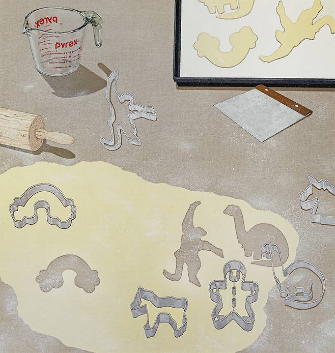 Dough it, 2024, Acrylic on linen, 90x85cm  *재판매 및 DB 금지