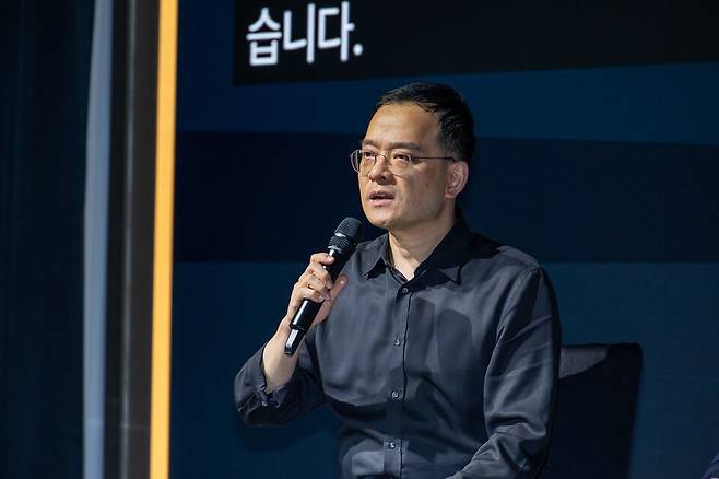 28일 서울 영등포구 페어몬트 앰배서더 서울 그랜드볼룸에서 열린 '시사저널 미래포럼 2025'에서 고평석 엑셈 대표가 패널토론을 하고 있다. ⓒ시사저널 최준필