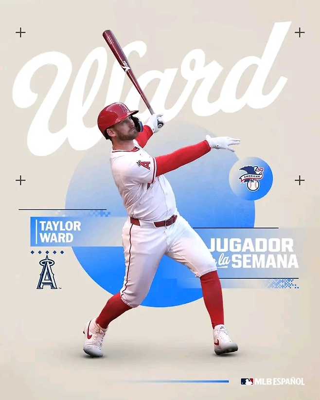 AL 주간 MVP 수상자 테일러 워드. MLB SNS