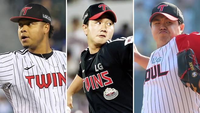 LG 에르난데스, 유영찬, 장현식. LG 트윈스 제공