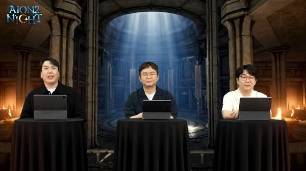 - 좌측부터 소인섭 사업실장, 김남준 개발PD, 백승욱 개발총괄