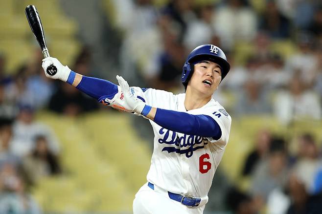 LA 다저스 김혜성이 최근 2경기 연속 결장했다. AFP연합뉴스