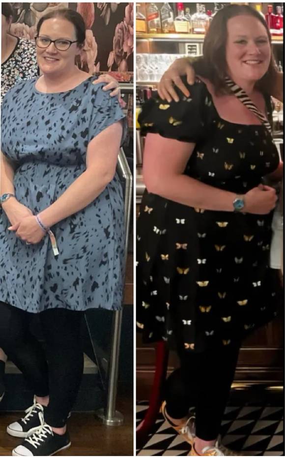 가족들이 남긴 음식을 다 먹고, TV 앞에서 간식을 즐기면서 111㎏까지 살이 쪘던 40대 여성이 건강한 식사법으로 38㎏을 감량해 화제를 모았다. 사진은 리사 필브룩 감량 후 모습. [사진=더선/리사 필브룩SNS]