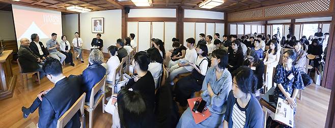 "Evolving Hanok," the third edition of The Korea Herald's "Architecture Talk" takes place on Wednesday at the Eundeok Cultural Center in Jongro-gu, Seoul. (Im Se-jun/The Korea Herald)