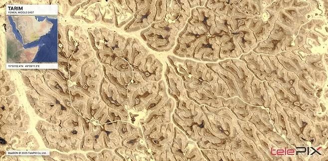 지난  4월 29일 예멘 상공에서 촬영된 블루본 고해상도 위성 이미지. [사진=텔레픽스]