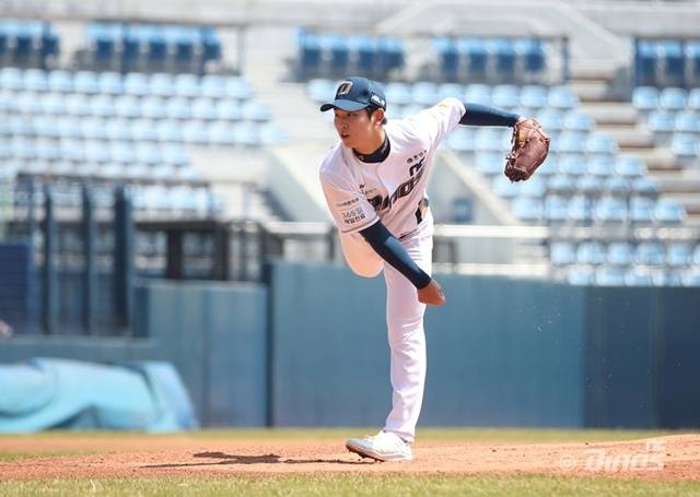 신영우는 28일 롯데 퓨처스 팀을 상대로 호투했다. 사진=NC 제공