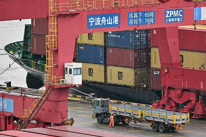 중국 저장성의 한 항구 [AFP]