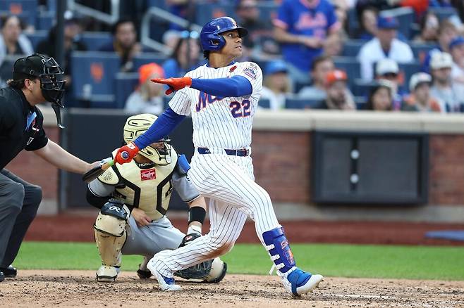 ▲ 타격 슬럼프에 빠져 있는 후안 소토. ⓒ연합뉴스/AFP