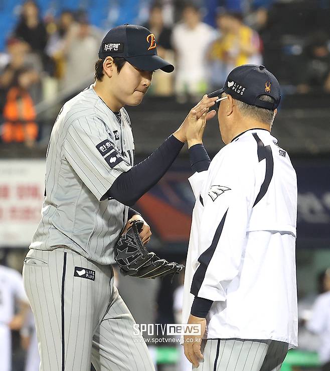 ▲ 조동욱 김경문 감독 ⓒ곽혜미 기자