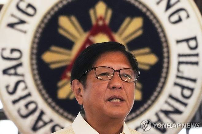 마르코스 필리핀 대통령 [AP 연합뉴스 자료사진. 재판매 및 DB 금지]