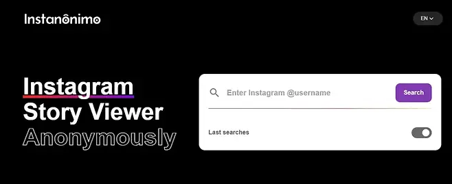 Instanonimo EN v Instagram Enter Instagram username Search a Story Viewer Anonymously Last searches