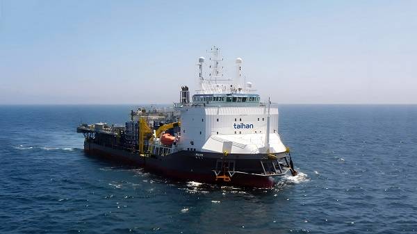 국내 유일의 해상풍력용 CLV 팔로스호/사진=대한전선 제공