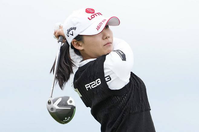 14번홀에서 티샷하는 황유민. (사진=AFPBBNews)