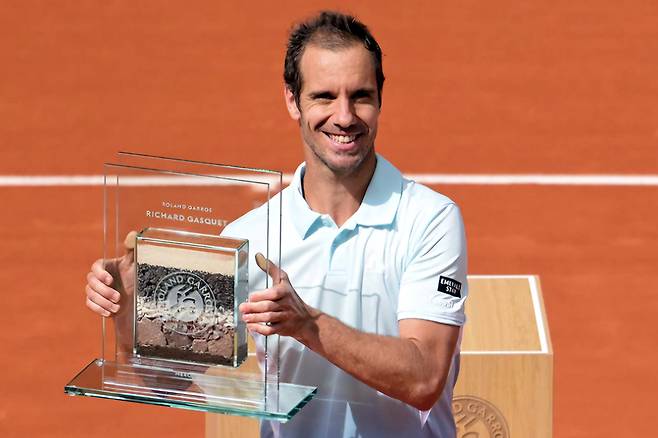 38세 리샤르 가스케가 29일 2025 롤랑가로스 남자단식 2라운드 패배를 끝으로 코트와 작별을 선언했다. 사진/ATP 투어