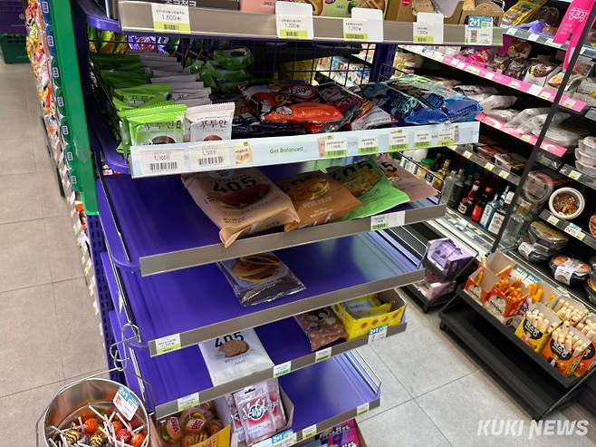 서울 한 편의점 빵 매대 모습. 이다빈 기자