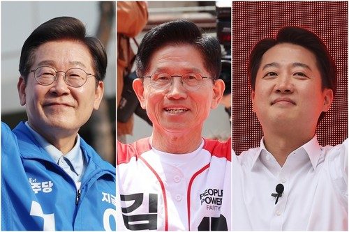 이재명 더불어민주당 대선 후보(왼쪽부터)·김문수 국민의힘 대선 후보·이준석 개혁신당 대선 후보. [사진 출처 = 연합뉴스]