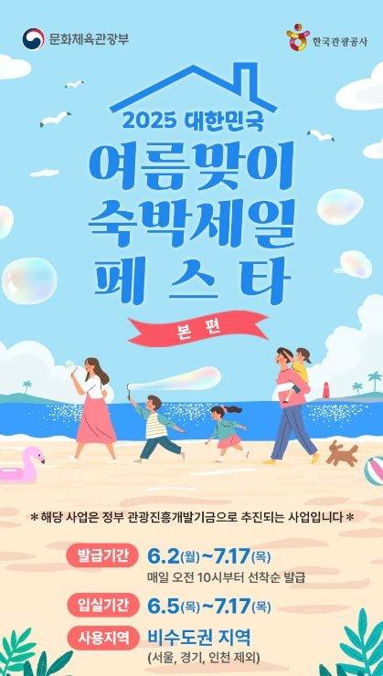 노랑풍선 2025 대한민국 여름맞이 숙박세일 페스타 행사 포스터 / 사진=노랑풍선