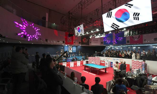 프로당구 경기 모습. PBA